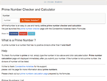 Tablet Screenshot of isprimenumber.com